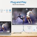 USB C to HDMI Cable  for Nintendo Switch 6ft 4K@60HzT ype-C HDMI Female Adapter with 60W PD Powering Cable Thunderbolt 3. 