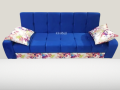 Sofa Combed Aram Design  3 Seater Stylish Emboss lining Royal Blue Valvet & Colour Can be Customised {{ Special offer } Available. 