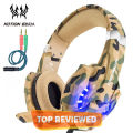 Kotion Each G9000 / G9600 Stereo Gaming Headset for PS4, PC, Xbox One Controller, Noise Cancelling Over Ear Headphones with Mic, LED Light, Bass Surround, Soft Memory Earmuffs for Laptop - Blue. 