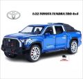 Diecast Toyota Tundra Pickup Truck Double Cabin Vigo Dala Toy Car Scale 1:32 Color May Vary. 