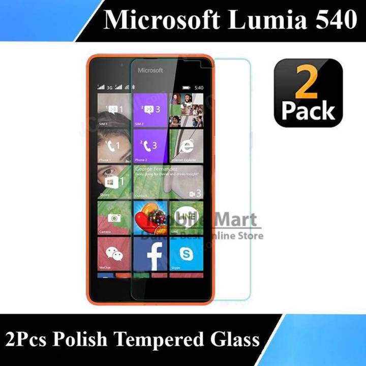 2Pcs Microsoft Lumia 540 (Nokia 540) Tempered Glass Screen Protector Polish Glass Premium Quality Glass Protector For Microsoft 540