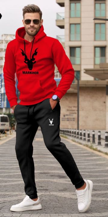 Markhor Printed track suit Winter Hooded Trousers for Men and Boys