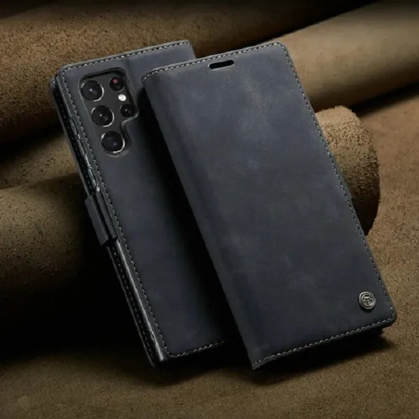 CaseMe%20Retro%20Leather%20Wallet%20Case%20for%20Samsung%20S24%20Ultra%20-%20Flip%20Cover%20with%20Card%20Slots,%20Magnetic%20Closure%20-%20Image%204