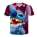 Disney Stitch Lilo Cute Cartoon Fashion Short Sleeve T shirt Boys And Girls Top Children's Clothing Children's Clothing. 