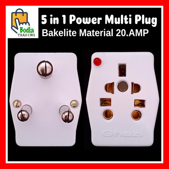 5%20in%201%20Multi%20Power%203%20Pin%20Plug%20Socket,%20Power%20Multi%20Socket%20Plug%20Bakelite%20Material%2020%20Amp%20High%20Quality%20-%20Image%202