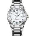 CASIO WHITE DIAL WITH DATE & SILVER BRACELET MEN'S WATCH - MTP-1183A-7BDF. 