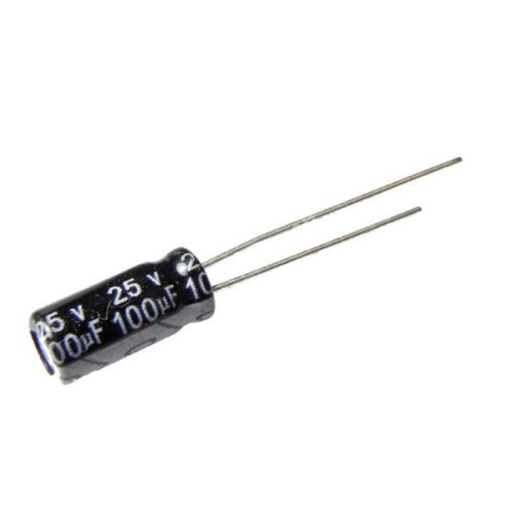 50 Pcs Aluminum Electrolytic Capacitors 100uF 25V Capacitor
