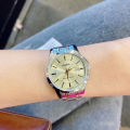 CASIO GOLDEN DIAL WITH DATE & GOLDEN & SILVER BRACELET WOMEN'S WATCH - LTP-V004SG-9AUDF. 
