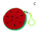 1Pc Cute Fruit Shape Plush Coin Purse Watermelon Pineapple Orange Strawberry Purse Bag Keychain Pocket Kid's Coin Pouch Wallet Eatop. 