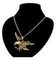 Eagle Necklace for Men , Stainless Steel Eagle Pendant Necklace , Punk Style Men's Jewelry Necklaces ,  Gold and Silver Color Eagle Chain Necklace , Men's Punk Eagle Chain Collares , Chains for men's , Eagle necklace ,. 