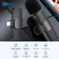 Compro K8 Wireless Mic - Type C Wireless Microphone for Mobile and iPhone with Noise Reduction, Bluetooth, and 20 Meter Long Range - Perfect for Vlogging, YouTube, TikTok, Live Game Shooting, and Streaming Collar Mic. 