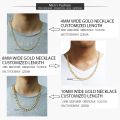 Mens Necklace Gold Filled Curb Cuban Link Gold Chain Necklaces For Men Women Davieslee Jewelry Fashion Gift Dlgnm50. 