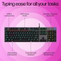 Gaming Keyboard HP Gk400F Mechanical USB Gaming Keyboard, Blue switch Dust & Spill Resistant,RGB Backlit Keys,Metal Panel,Full-Sized Keyboard Design. 