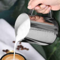 Milk Jug 350ml Stainless Steel Milk Cup Frothing Pitcher for Making Latte Coffee. 
