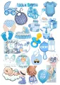 Pack Of 27 Sticker Baby Boy Sticker New Baby Born  sticker Baby Boy sticker pack  Aesthetic Sticker Its A Boy Sticker - Sticker for Laptop & Mobile 2 Inch x 3 Inch each Sticker Size Boys sticker Upcoming Baby  Sticker  Baby Boy Gift  Sticker. 