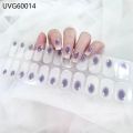 Gel Nail Stickers Curing UV Lamp Full High Quality Semi-Cured Gel Nail Strips Adhesive Long Lasting Nail Art Decoration Tips. 