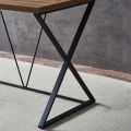 Smart Wooden Computer Table with X-Base Design - Versatile Home and Office Desk for Efficient Work and Study. 