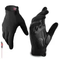 New Design Full Finger Black Weight Lifting Gloves Touchscreen Workout Fitness Gym Training Powerlifting Faux Leather Sport Gloves for Men,s & Women. 