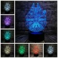 【Amnber Berry Mall】Star Wars UFO BB8 R2D2 3D LED Lamp Cool Boy Bedroom Night Light Trek Decor Bulbing Kids Child Luminaria Gadget. 