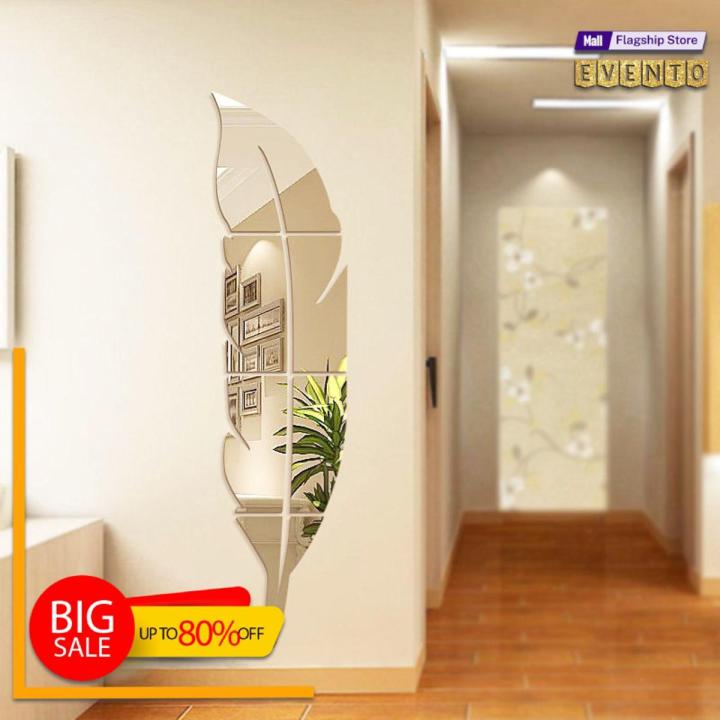 EVENTO Acrylic Leaf 3D Wall Art Laser Cut DIY Design Decoration Piece for Home Decor Living Room and Offices and for Gift Items
