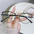 Vintage Diamond Metal Glasses Frame Myopia Frames Optical Eye Glasses Fashionable Anti Blue Light Flat Glasses. 