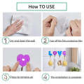 LOVE Adhesive Key Wall Hooks Set of 4 Multi Colors Wall Hooks For Bathroom And Doors Walls Wall Mounted Clothes Hooks. 