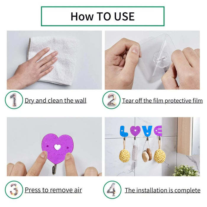 LOVE%20Adhesive%20Key%20Wall%20Hooks%20Set%20of%204%20Multi%20Colors%20Wall%20Hooks%20For%20Bathroom%20And%20Doors%20Walls%20Wall%20Mounted%20Clothes%20Hooks%20-%20Image%206