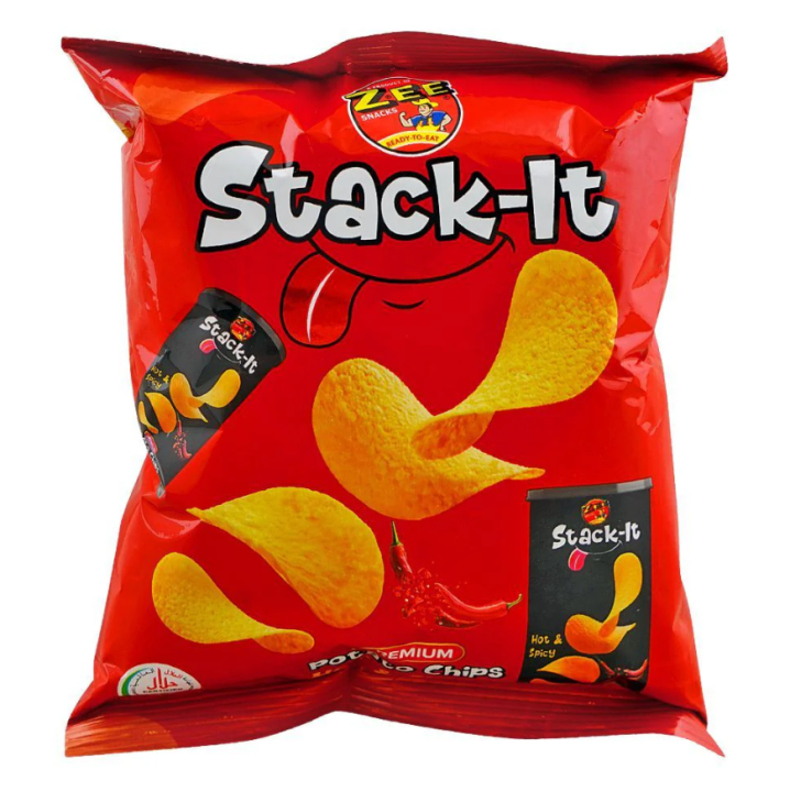Stack It Premium Chips by Zee Snacks 62g – 5 Bold Flavours (BBQ ...