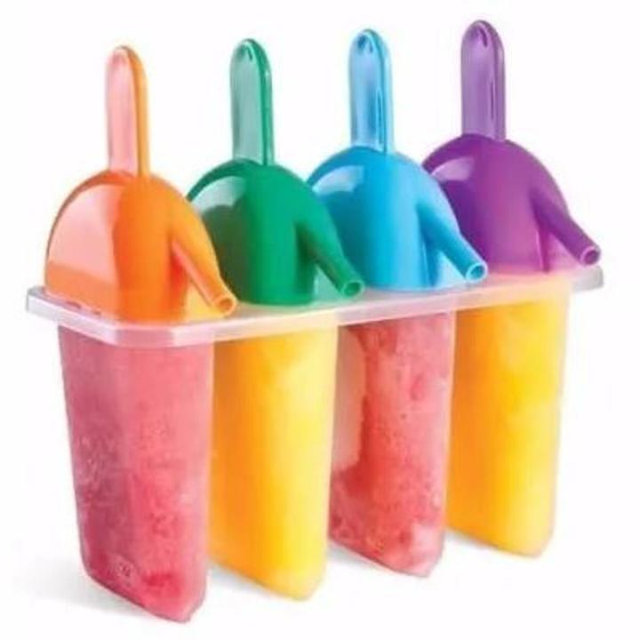 Ice-cream popsicle Mould Set- Ice-cream Lolly Mould - Pack of 4 Ice cream High Quality Plastic Ice cream Mold