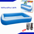 Rectangular swimming Pools with FREE HAND PUMP | Inflatable Swimming pool(5FT,7.5 FT,8.5FT,10FT)(57403,57181,56483,58484. 