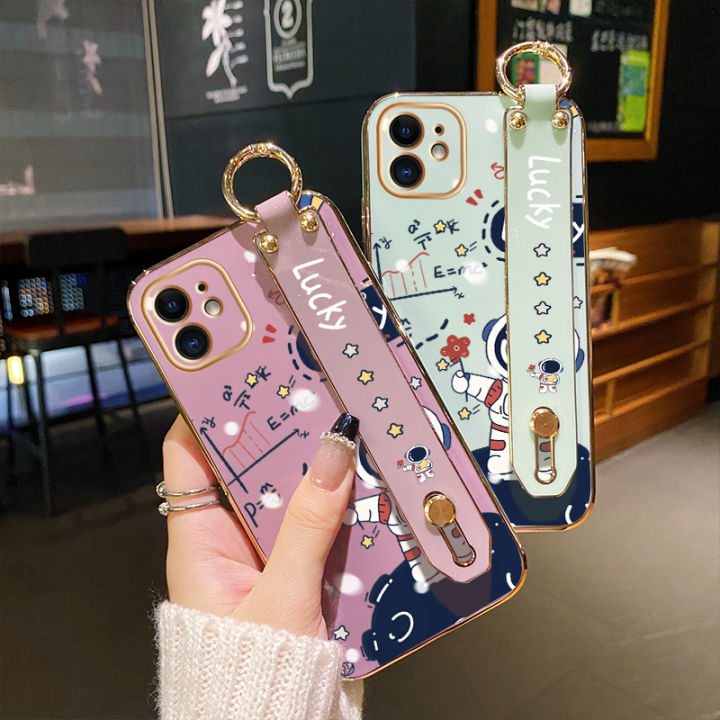 YIWESAN%20For%20Realme%203%20Pro%20Case%20With%20Wristband%20New%20Design%20Phone%20Case%20For%20Girl%20Women%20Thin%20Pattern%20Fashion%20Astronaut%20Shockproof%20Plating%20Silicone%20Casing%20Full%20Cover%20SoftCase%20Protection%20Cases%20-%20Image%207