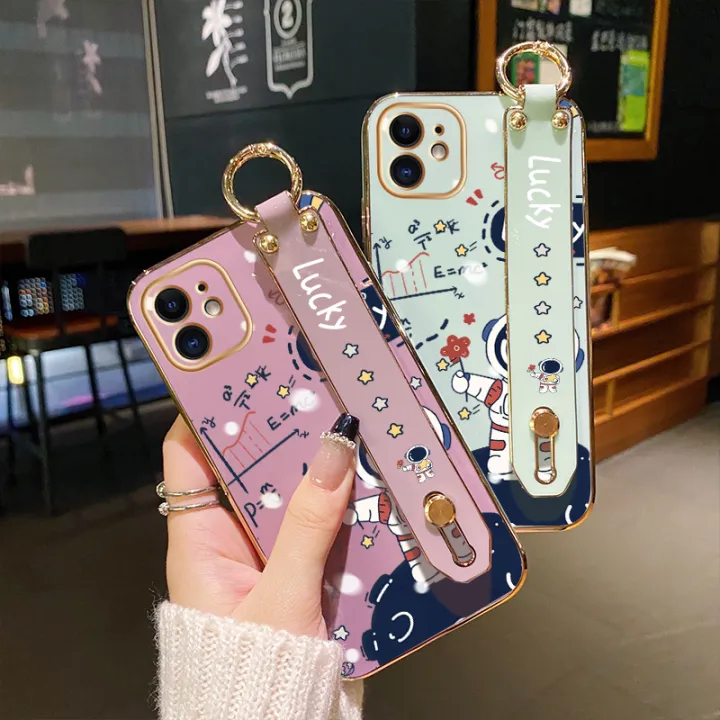 YIWESAN%20For%20Realme%20Narzo%2050i%20Case%20With%20Wristband%20New%20Design%20Phone%20Case%20For%20Girl%20Women%20Thin%20Pattern%20Fashion%20Astronaut%20Shockproof%20Plating%20Silicone%20Casing%20Full%20Cover%20SoftCase%20Protection%20Cases%20-%20Image%207