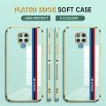 (Free Lanyard) Luxury 6D Plating Case for Huawei Mate 20 X Back Cover Popular Runway Side Pattern Soft Silicone Square Phone Cases. 