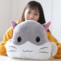 Cute cute hamster hands cover pillow plush toy hand warmer office home creative heartwarming gift for children and girls. 