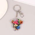 One Piece Keychains Luffy Zoro Sanji Chopper Acrylic Double Sided Cute Anime Cartoon Key Ring. 