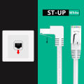 Cat6 Ethernet Cable RJ45 Right Angle UTP Network Cable Patch Cord 90 Degree Cat 6 Lan Cable For Laptop Router TV BOX White Black. 