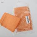10pcs Linen Drawstring Bags Wedding Party Gift Bag Pouches Orange,10x14cm. 