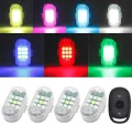 1 PC Wireless LED Strobe Light with Remote Control, High Brightness 7 Colors USB Charging Led Drone Anti-Collision Lights Night Warning Car Light for Motorcycle Aircraft Bike RC. 