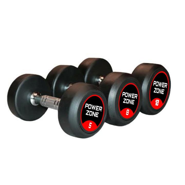 POWER ZONE Custom Style Rubberized Dumbbells set