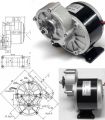 MY1016Z 250W 24V DC Brushed Gear Motor 400RPM EV ebike electric motor. 