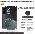 SPARX EDGE 20 pro full Back 360 Protection skin wrap with sides and camera protection premium quality full cover wrap sheet for sparx edge 20 pro. 