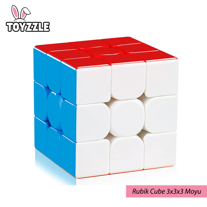 Rubik Cube 3x3x3 - Magic Puzzle Cube 3x3 - Sticker less Speed Magic Cube - Educational Toys for Kids - Moyu Cubes 3x3x3