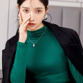 Modal bottoming shirt Long-SleeveTT-shirt Women's Autumn and Winter New Half Turtleneck Large Size Slim Fit Inner Wear Solid Color Thin Top. 