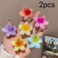 Flower Claw Clips - 6 Pc's Hair Clips for Girl | Women – Glossy Hair Catcher, Strong Grip Hair Clip for Thick & Thin Hair, Trendy Flower Hair Accessories for Daily & Party Wear. 
