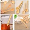 Pack of 6 Wooden Bamboo Spice jar Spoon/Suger Pot Spoon/Tea & Coffee Mixing Spoon/Ice Cream Spoon. 