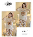 BROWN TEDDY BEAR PRINTED LADIES NIGHT DRESSES FOR GIRLS & WOMENS ( TLF 33). 