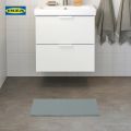 IKEA FINTSEN Bath mat, grey 40 x 60 cm Shower Bathtub Step Out Soft Machine Washable & Super Absorbent Hotel Spa Bathroom Floor Towel Mats. 