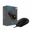 Logitech G102 LIGHTSYNC RGB 6 Button Gaming Mouse (Black). 