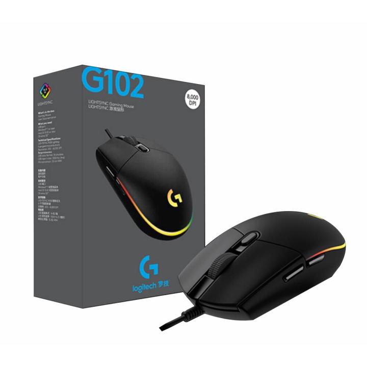 Logitech G102 LIGHTSYNC RGB 6 Button Gaming Mouse (Black)