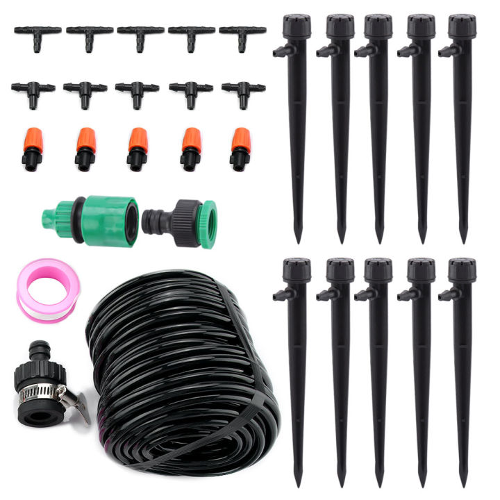 25M Micro Drip Irrigation Auto Timer Self Plant Watering Garden DIY ...